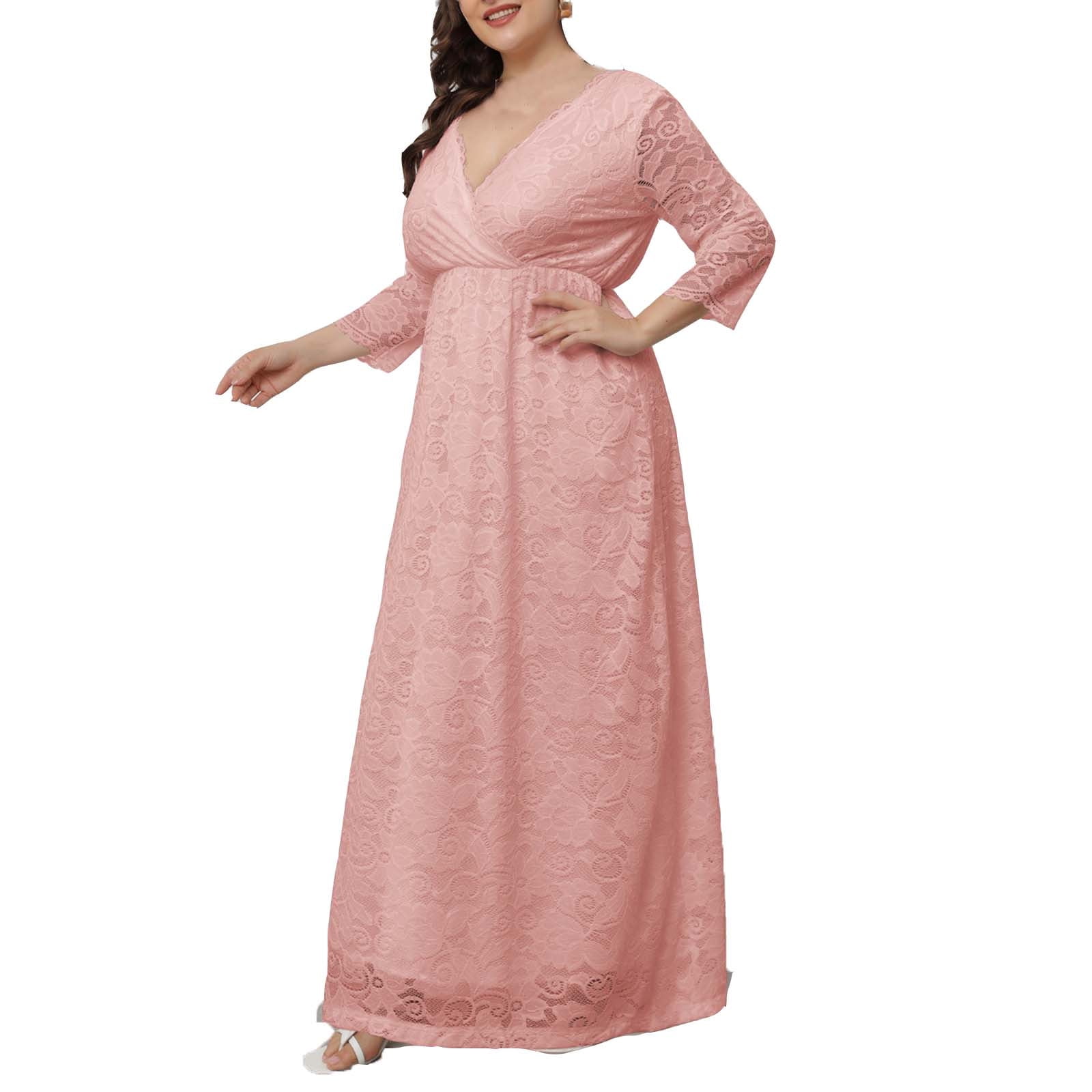 Plus Size Long Sleeve Satin V-neck Maxi Dress | Evening dresses plus size,  Plus size maxi dresses, Plus size party dresses